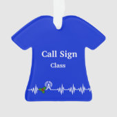 Ham Radio T-Shirt kerstversiering Ornament (voorkant)