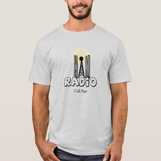 Ham Radio T-shirt met "A" als repeater (Voorkant)
