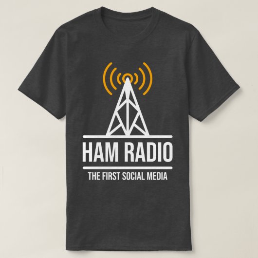 Ham Radio The First Social Media (1) T-shirt (Design voorkant)