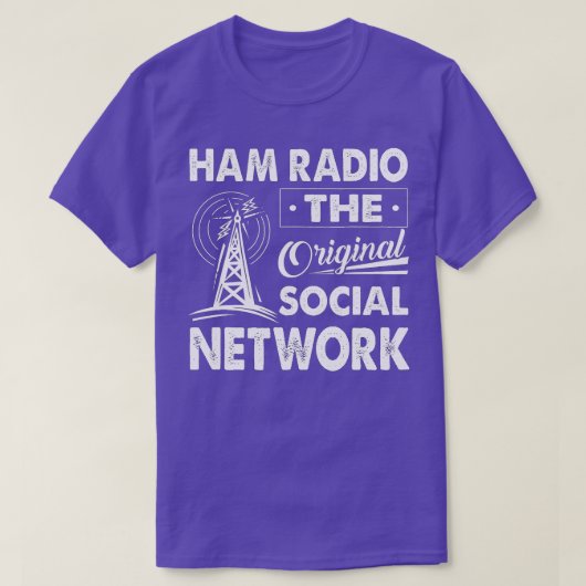 Ham Radio The Original Social Network Funny Amateu T-shirt (Design voorkant)