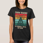 Ham Radio The Original Social Network T-shirt (Voorkant)