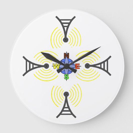 Ham Radio Transmitter Clock Grote Klok (Voorkant)