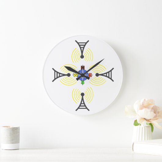 Ham Radio Transmitter Clock Grote Klok (Huis)