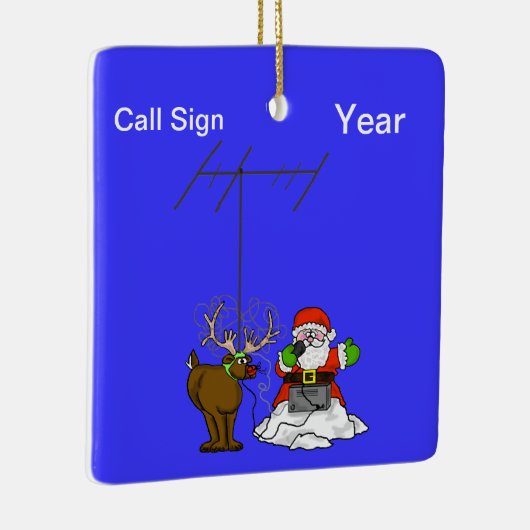 Ham Radio Tshirt Kerstmis Keramisch Ornament (Rechts)