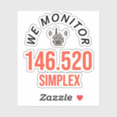 Ham Radio Two Meters Simplex Sticker (Vel)