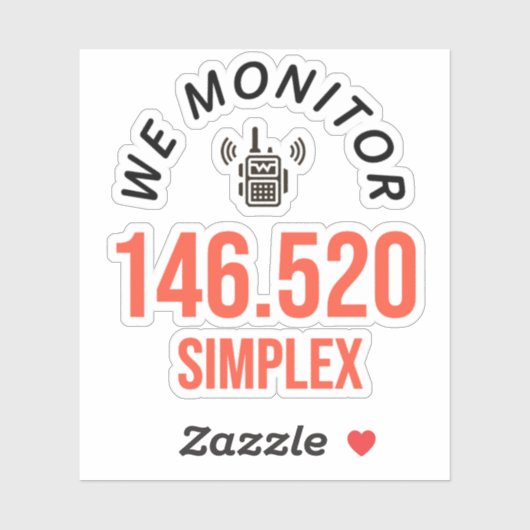 Ham Radio Two Meters Simplex Sticker (Vel)