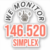 Ham Radio Two Meters Simplex Sticker (Voorkant)