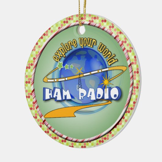 HAM RADIO - VERKLAAR UW WERELD KERAMISCH ORNAMENT (Links)