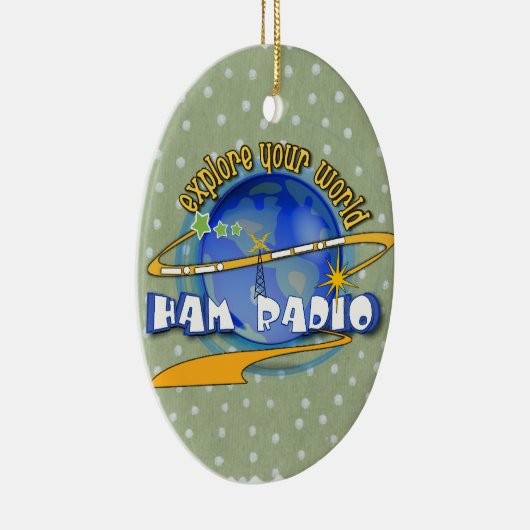 HAM RADIO - VERKLAAR UW WERELD KERAMISCH ORNAMENT (Rechts)