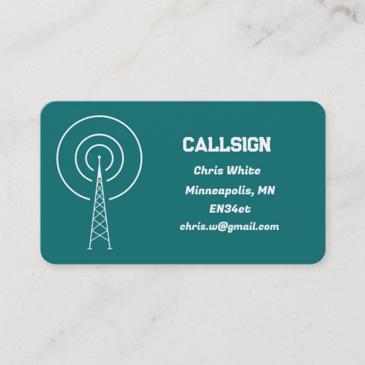 Ham Radio Visitekaartje (Voorkant)