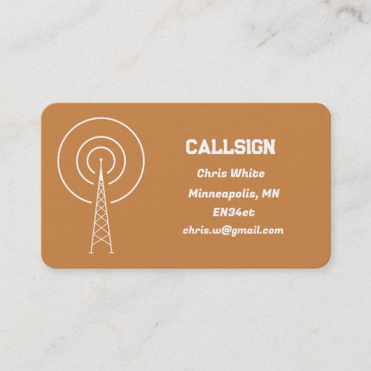 Ham Radio Visitekaartje (Voorkant)