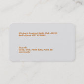 Ham Radio Visitekaartje (Achterkant)