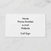 Ham Radio-Visitekaartje Visitekaartje (Achterkant)