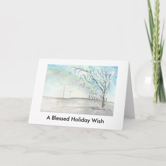 Ham Radio Winter Rainbow Christmas Kaart (Voorkant)