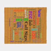 Ham Radio Word Collage Fleece Blanket Deken (Voorkant (Horizontaal))