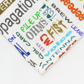 Ham Radio Word Collage Fleece Blanket past het aan (Hoek)