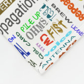 Ham Radio Word Collage Fleece Blanket past het aan Deken (Hoek)