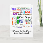 Ham Radio Word Collage Kaart Pas het aan! (Voorkant)