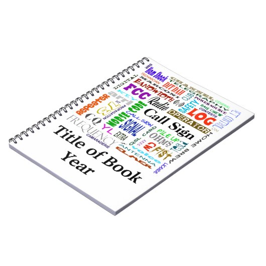 Ham Radio Word Collage-laptop past het aan! Notitieboek (Linkerzijde)