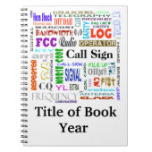 Ham Radio Word Collage-laptop past het aan! Notitieboek (Voorkant)