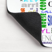 Ham Radio Word Collage Mousepad past het aan! Muismat (Hoek)