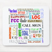 Ham Radio Word Collage Mousepad past het aan! Muismat (Voorkant)