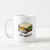 Ham Sandwich Funny Hamster Pun Koffiemok (Links)