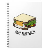 Ham Sandwich Funny Hamster Pun Notitieboek (Voorkant)