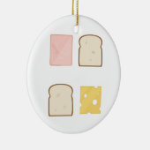 Ham Sandwich Keramisch Ornament (Rechts)