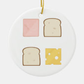 Ham Sandwich Keramisch Ornament (Voorkant)