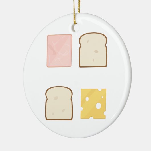 Ham Sandwich Keramisch Ornament (Links)