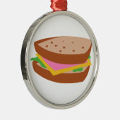 HAM SANDWICH METALEN ORNAMENT (Rechts)