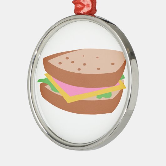 HAM SANDWICH METALEN ORNAMENT (Links)