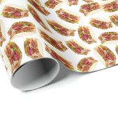 Ham sandwich patroon cadeaupapier (Rol Hoek)