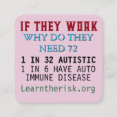 Ham SAY NO Vierkante Visitekaartje (Voorkant)