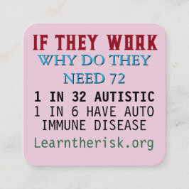 Ham SAY NO Vierkante Visitekaartje