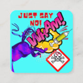 Ham SAY NO Vierkante Visitekaartje (Achterkant)