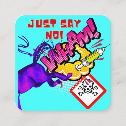 Ham SAY NO Vierkante Visitekaartje (Achterkant)