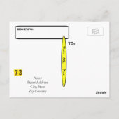 Ham Shack Castle Ham Radio QSL-kaart past het aan! Briefkaart (Achterkant)