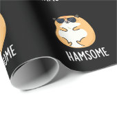 Ham-some Funny Handsome Hamster Pun Cadeaupapier (Rol Hoek)
