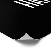 Ham-Spint-Ger Funny Cat Hamburger Pun Dark BG Poster (Hoek)