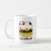 Ham-Spint-Ger Funny Cat Hamburger Pun Koffiemok (Links)