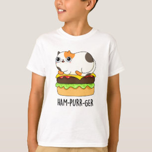 Ham-Spint-Ger Funny Cat Hamburger Pun T-shirt