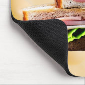 Ham & Swiss On Rye Sandwiches Mousepad Muismat (Hoek)