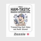 Ham-tastische radio-operator die papa grappen uitz sticker (Vel)