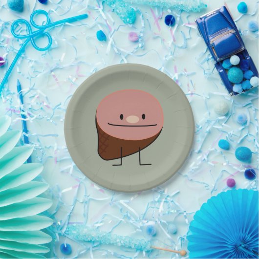 Ham vakantie-eiwithoudende honing gebakken gerookt papieren bordje (Feest)