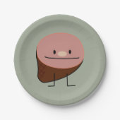 Ham vakantie-eiwithoudende honing gebakken gerookt papieren bordje (Voorkant)