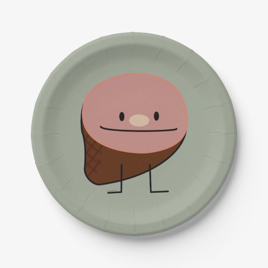 Ham vakantie-eiwithoudende honing gebakken gerookt papieren bordje (Voorkant)