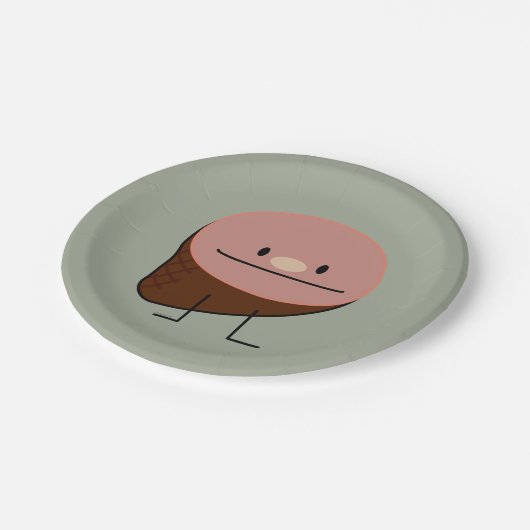 Ham vakantie-eiwithoudende honing gebakken gerookt papieren bordje (Gekanteld)