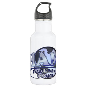 HAM WORLD LOGO Amateur Radio Waterfles